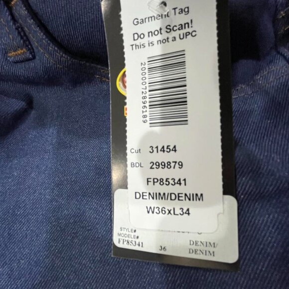 Men's Tough Duck FR (flame resistant) Jeans 36W/34L - Picture 4 of 5